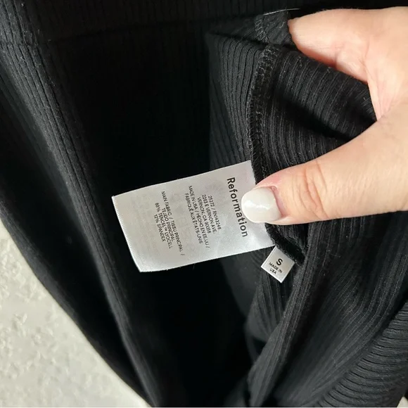 Reformation Cassi Knit Ribbed Midi Dress - Picture 6 of 6